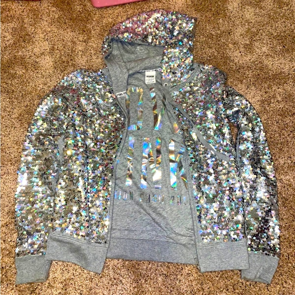 VS PINK SEQUIN 2013 fashion show JACKET-RARE